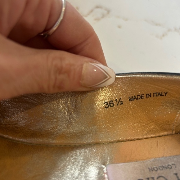 Jimmy Choo rhinestone capped ballet flats size 36.5 - Picture 7 of 7